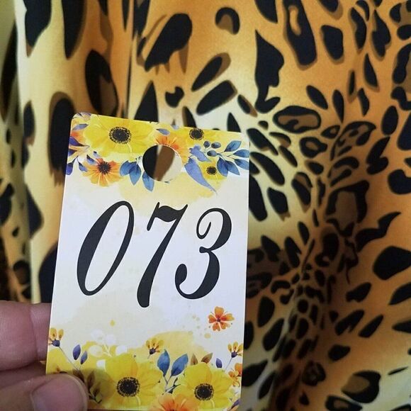 American Twist Medium Cheeta Animal Print Pull On Knee Length Dress Stretch M - Picture 3 of 10